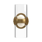 Kuzco Cedar 11-in Brushed Gold/clear Led Wall Sconce