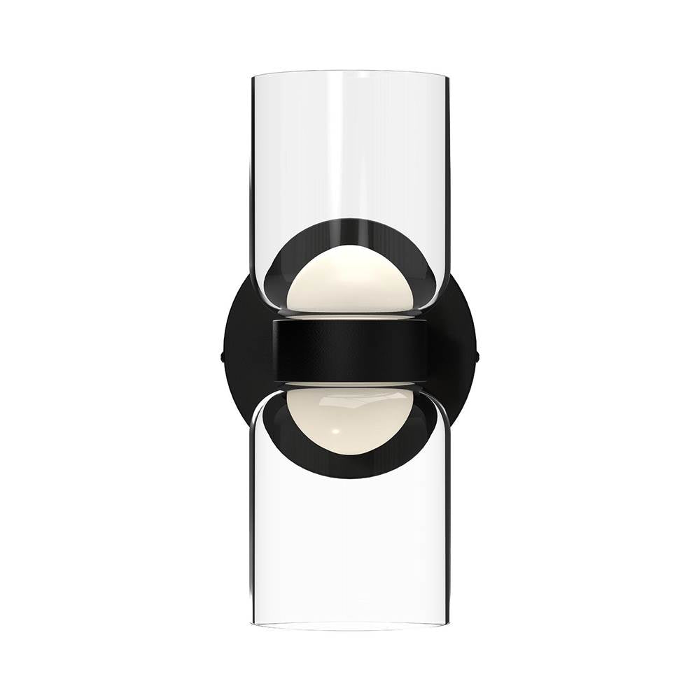 Kuzco Cedar 11-in Brushed Gold/clear Led Wall Sconce