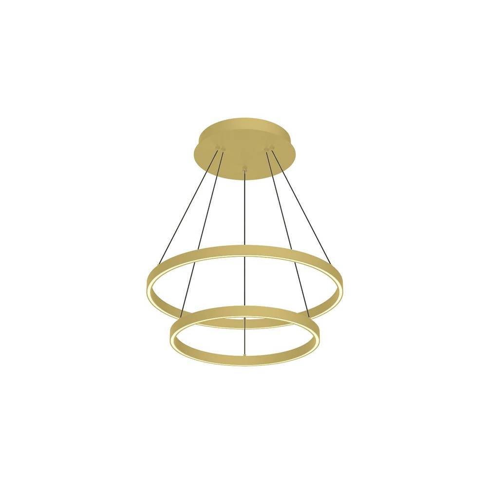 Kuzco Cerchio 24-in Brushed Gold Led Chandeliers