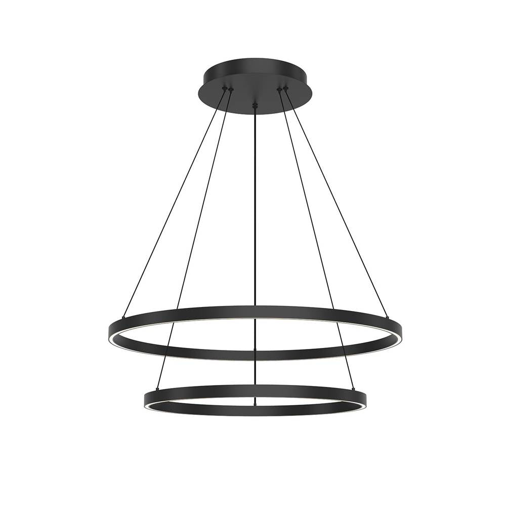 Kuzco CH87232-BK-UNV-010 Black Cerchio 32-in Black Led Chandeliers Image 1