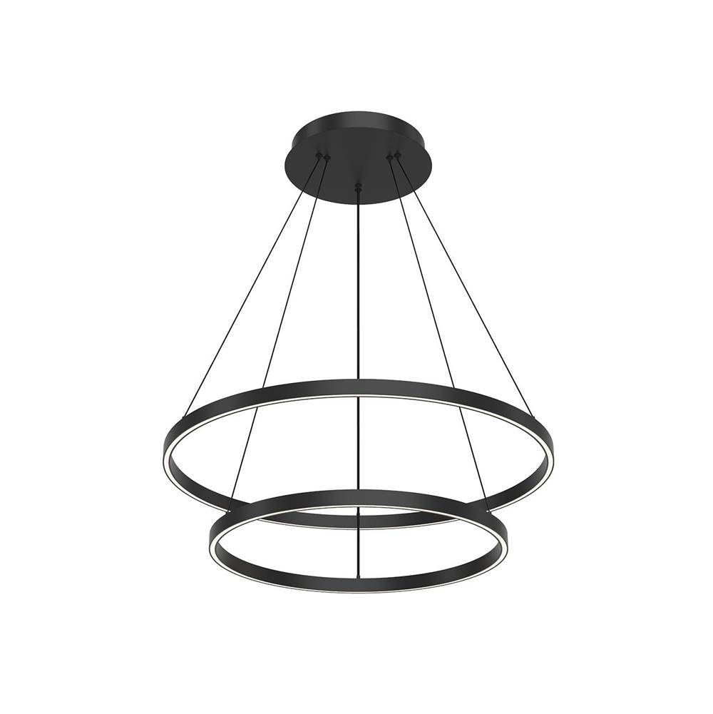 Kuzco Cerchio 32-in Black Led Chandeliers