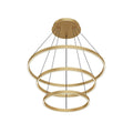 Kuzco Cerchio 32-in Brushed Gold Led Chandeliers