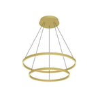 Kuzco CH87832-BG-UNV-010 Brushed Gold Cerchio 32-in Brushed Gold Led Chandeliers Image 1