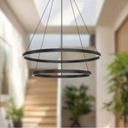 Kuzco Cerchio 32-in Brushed Gold Led Chandeliers