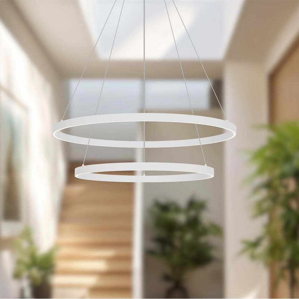 Kuzco Cerchio 32-in Brushed Gold Led Chandeliers