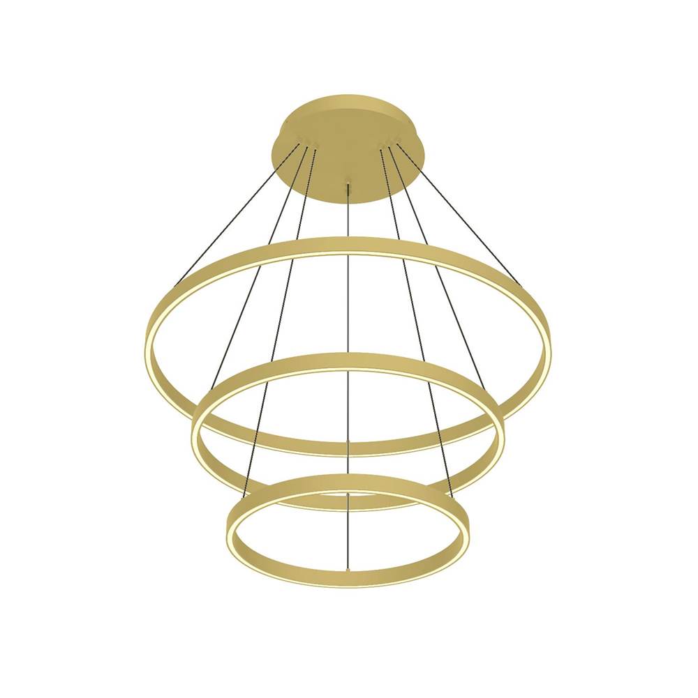 Kuzco CH87932-BG-UNV-010 Brushed Gold Cerchio 32-in Brushed Gold Led Chandeliers Image 1
