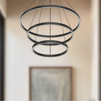 Kuzco Cerchio 32-in Brushed Gold Led Chandeliers