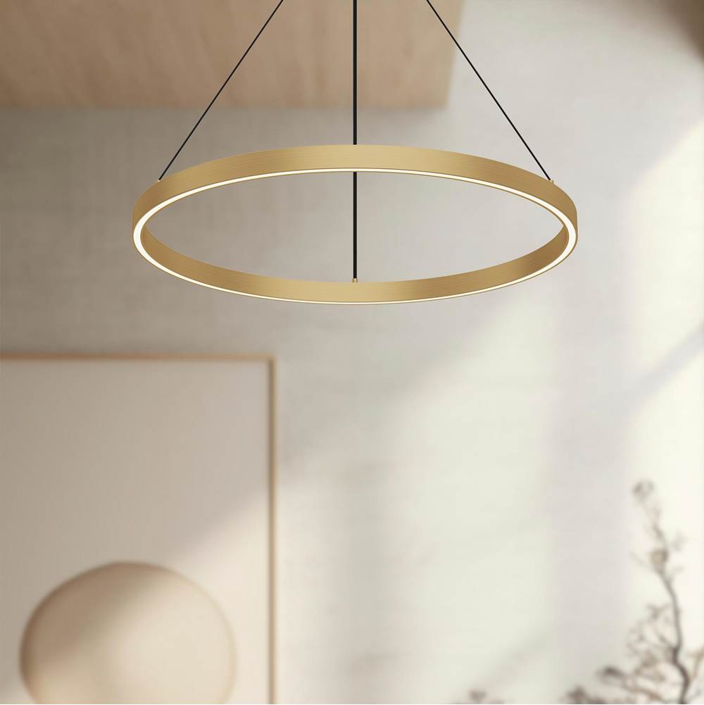 Kuzco Cerchio 24-in Brushed Gold Led Pendant
