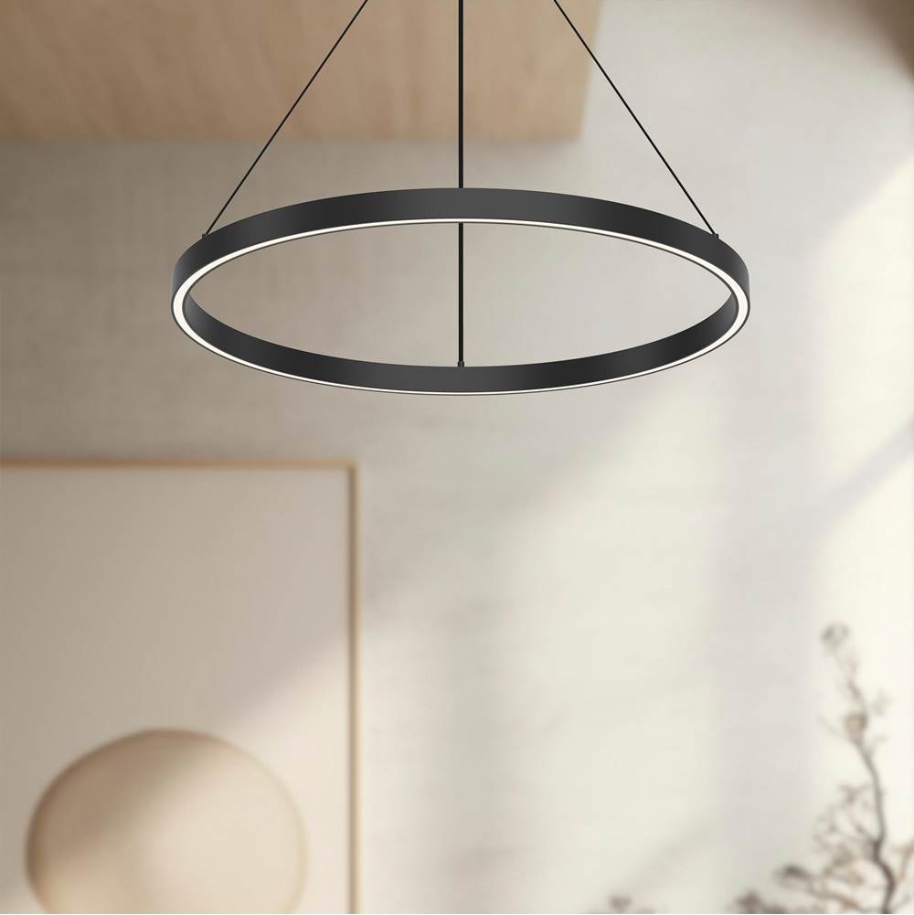 Kuzco Cerchio 24-in Brushed Gold Led Pendant