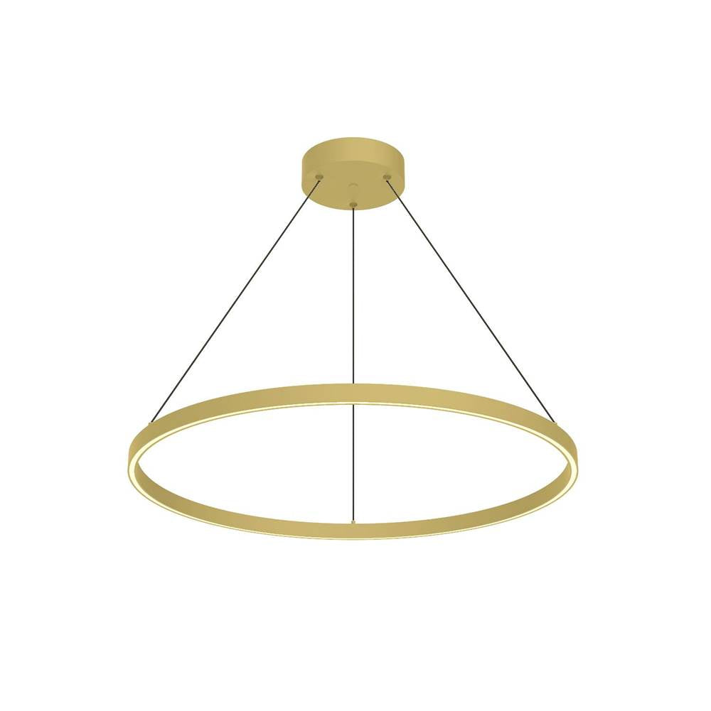 Kuzco Cerchio 32-in Brushed Gold Led Pendant
