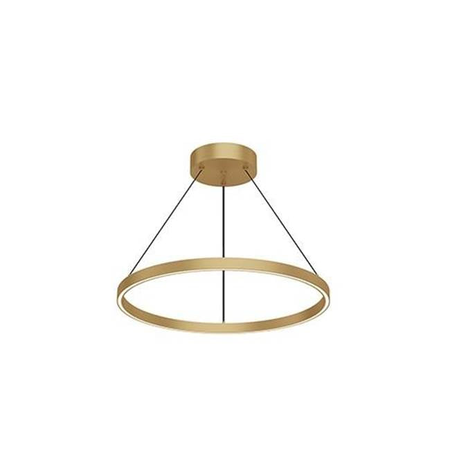 Kuzco Cerchio 24-in Brushed Gold Led Pendant