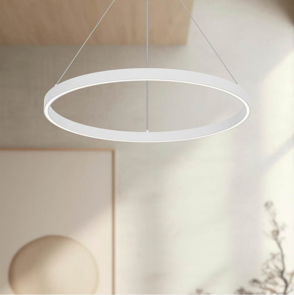 Kuzco Cerchio 24-in Black Led Pendant