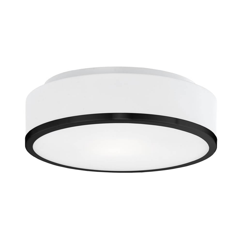 Kuzco FM6012-BK-5CCT Black Charlie 12-in Black Led Flush Mount Image 1