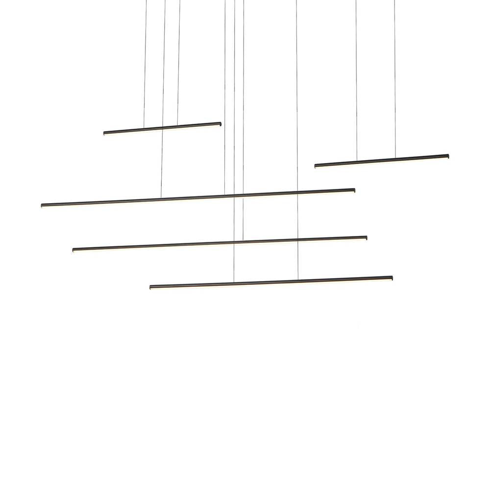 Kuzco MP14960-BK-UNV-010 Black Chute Motion 60-in Black Led Multi Pendant Image 1