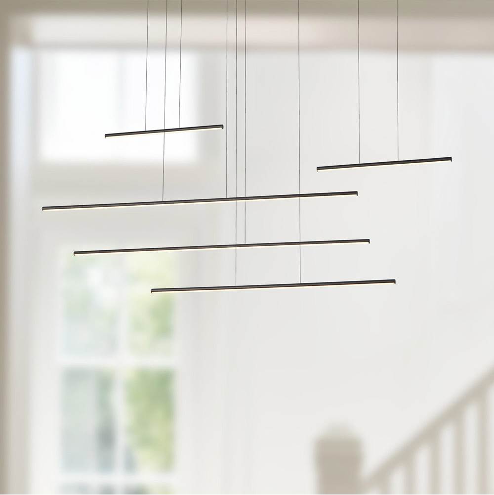 Kuzco MP14960-BK-UNV-010 Black Chute Motion 60-in Black Led Multi Pendant Image 2