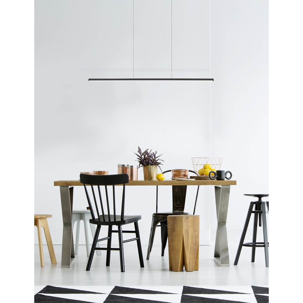 Kuzco Chute 35-in Black Led Linear Pendant