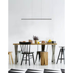 Kuzco Chute 35-in Black Led Linear Pendant
