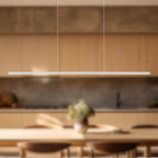 Kuzco Chute 47-in Black Led Linear Pendant