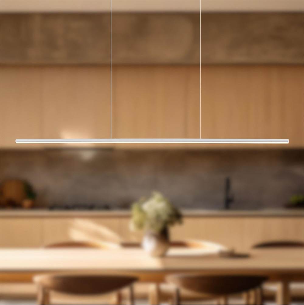 Kuzco Chute 47-in Black Led Linear Pendant