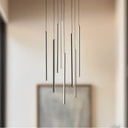 Kuzco Chute 8 Head Black Led Multi Pendant