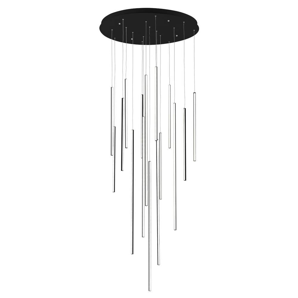 Kuzco MP14932-BK-UNV-010 Black Chute 16 Head Black Led Multi Pendant Image 1