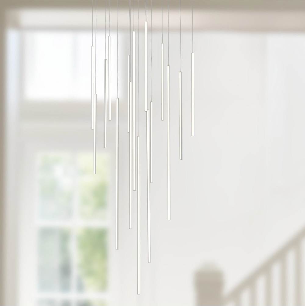 Kuzco Chute 16 Head Black Led Multi Pendant