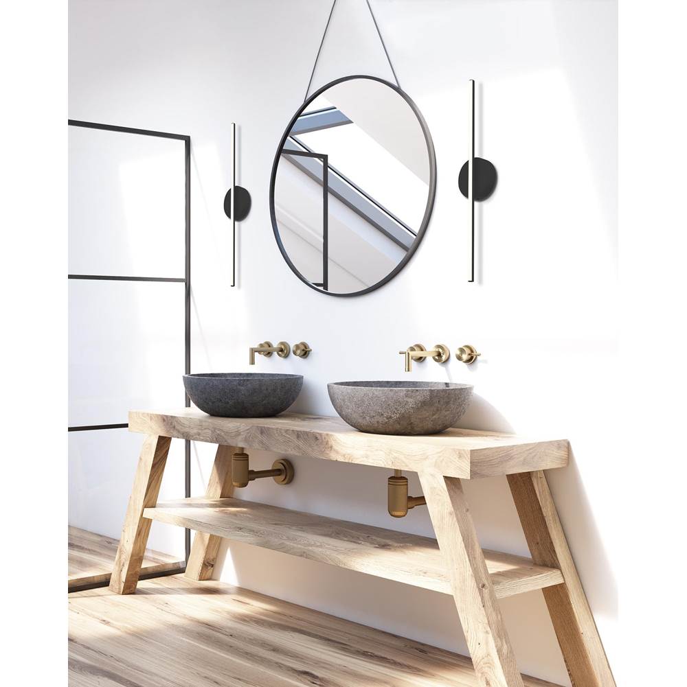 Kuzco Chute 35-in Black Led Wall Sconce