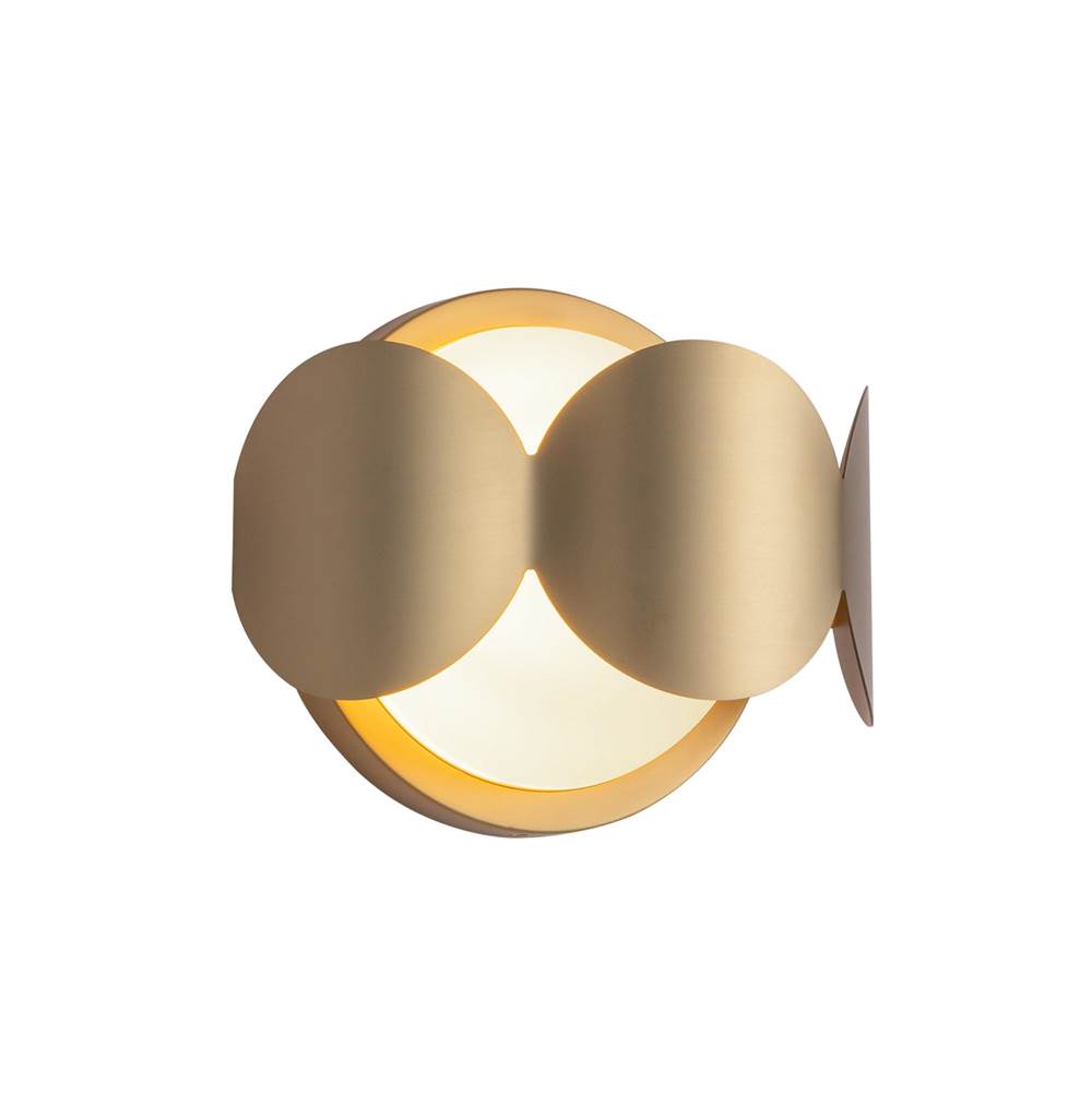 Kuzco WS59810-BG/OP Brushed Gold,Opal Glass Ciel 10-in Brushed Gold/opal Glass Socket Wall Sconce Image 4