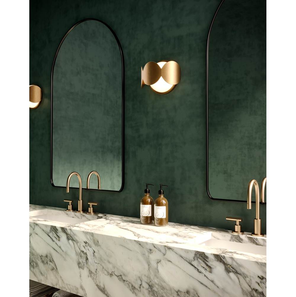 Kuzco WS59810-BG/OP Brushed Gold,Opal Glass Ciel 10-in Brushed Gold/opal Glass Socket Wall Sconce Image 2