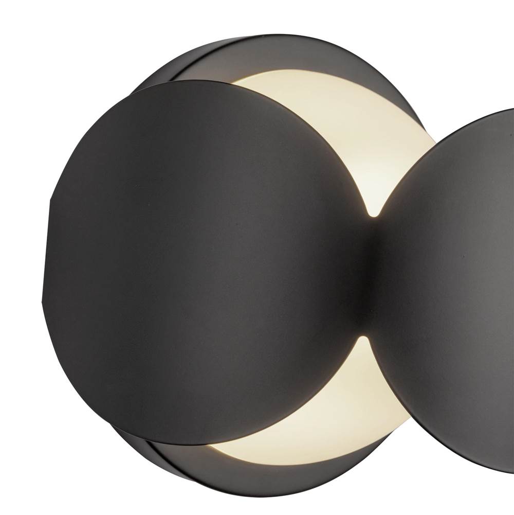 Kuzco WS59810-BK/OP Black,Opal Glass Ciel 10-in Black/opal Glass Socket Wall Sconce Image 2