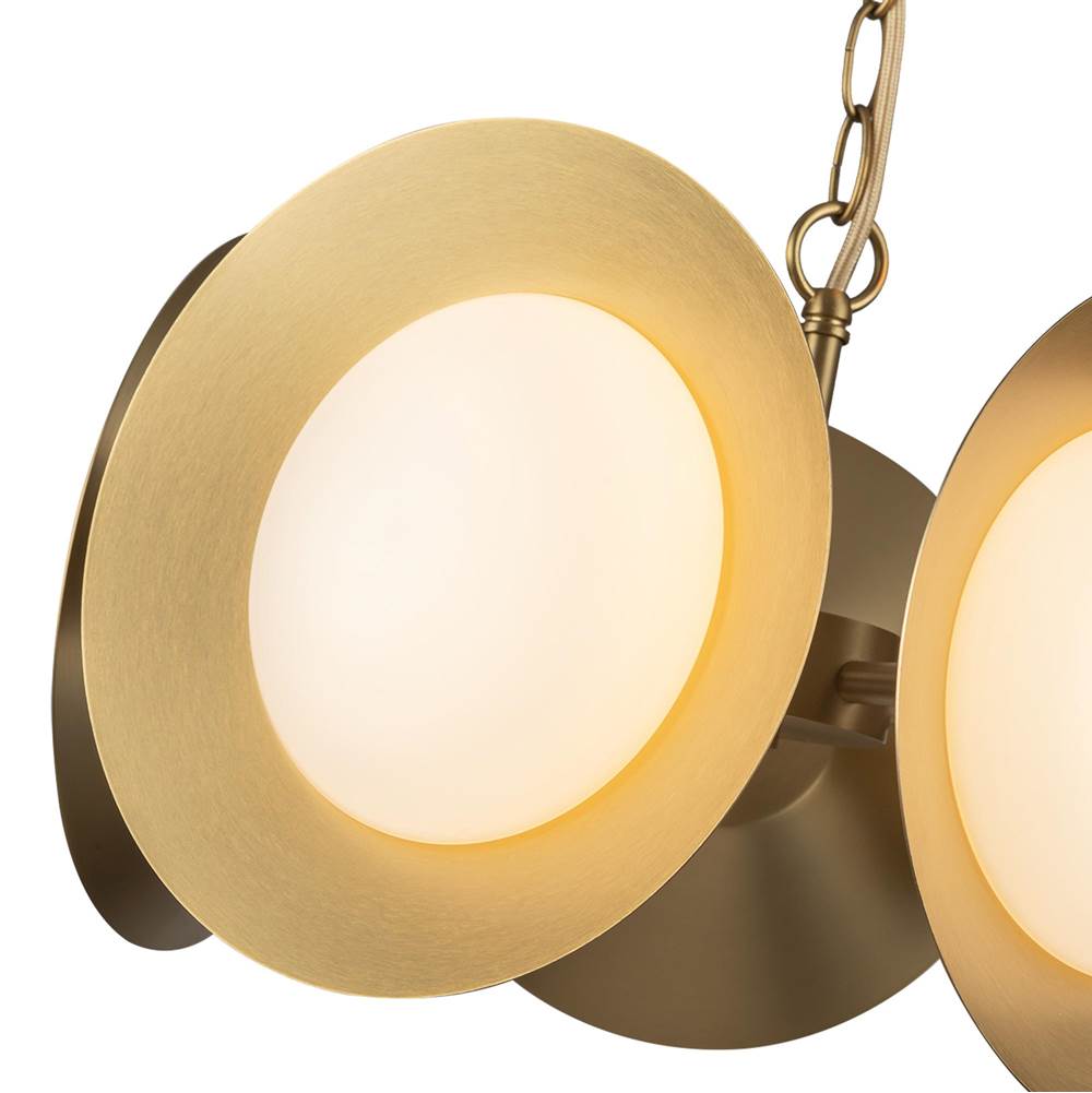 Kuzco CH77916-BG/OP-UNV Brushed Gold,Opal Glass Cleo 16-in Brushed Gold/opal Glass Led Chandelier Image 4