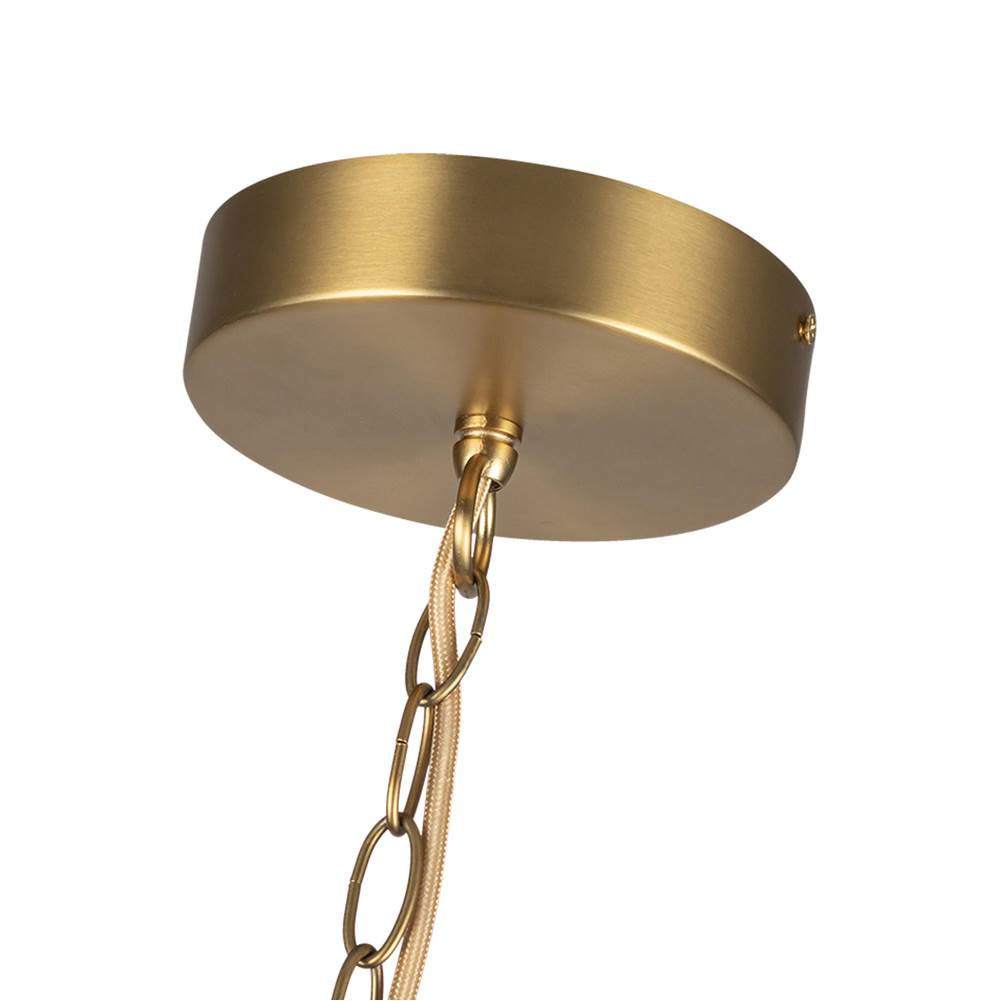 Kuzco CH77916-BG/OP-UNV Brushed Gold,Opal Glass Cleo 16-in Brushed Gold/opal Glass Led Chandelier Image 2