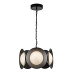 Kuzco Cleo 16-in Brushed Gold/opal Glass Led Chandelier