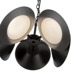 Kuzco CH77916-BK/OP-UNV Black,Opal Glass Cleo 16-in Black/opal Glass Led Chandelier Image 4