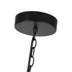 Kuzco CH77916-BK/OP-UNV Black,Opal Glass Cleo 16-in Black/opal Glass Led Chandelier Image 3