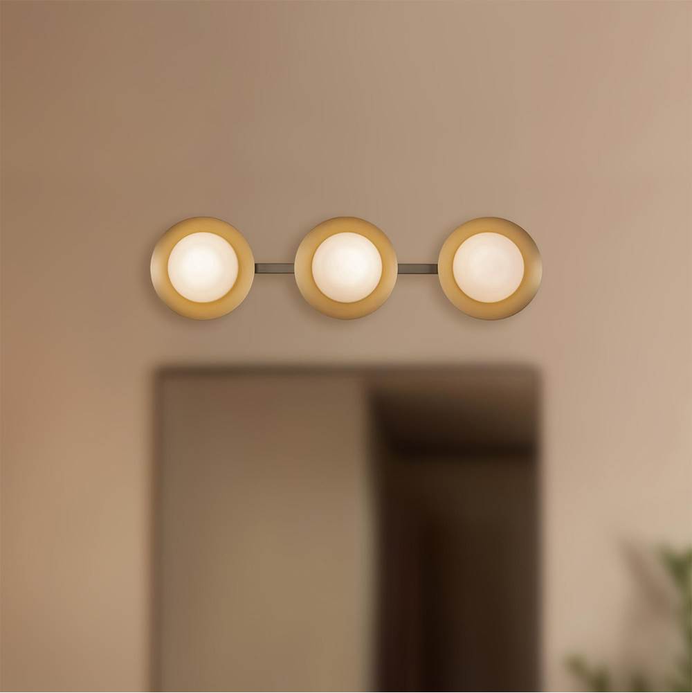 Kuzco VL77923-BG/OP Brushed Gold,Opal Glass Cleo 23-in Brushed Gold/opal Glass Led Vanity Light Image 2