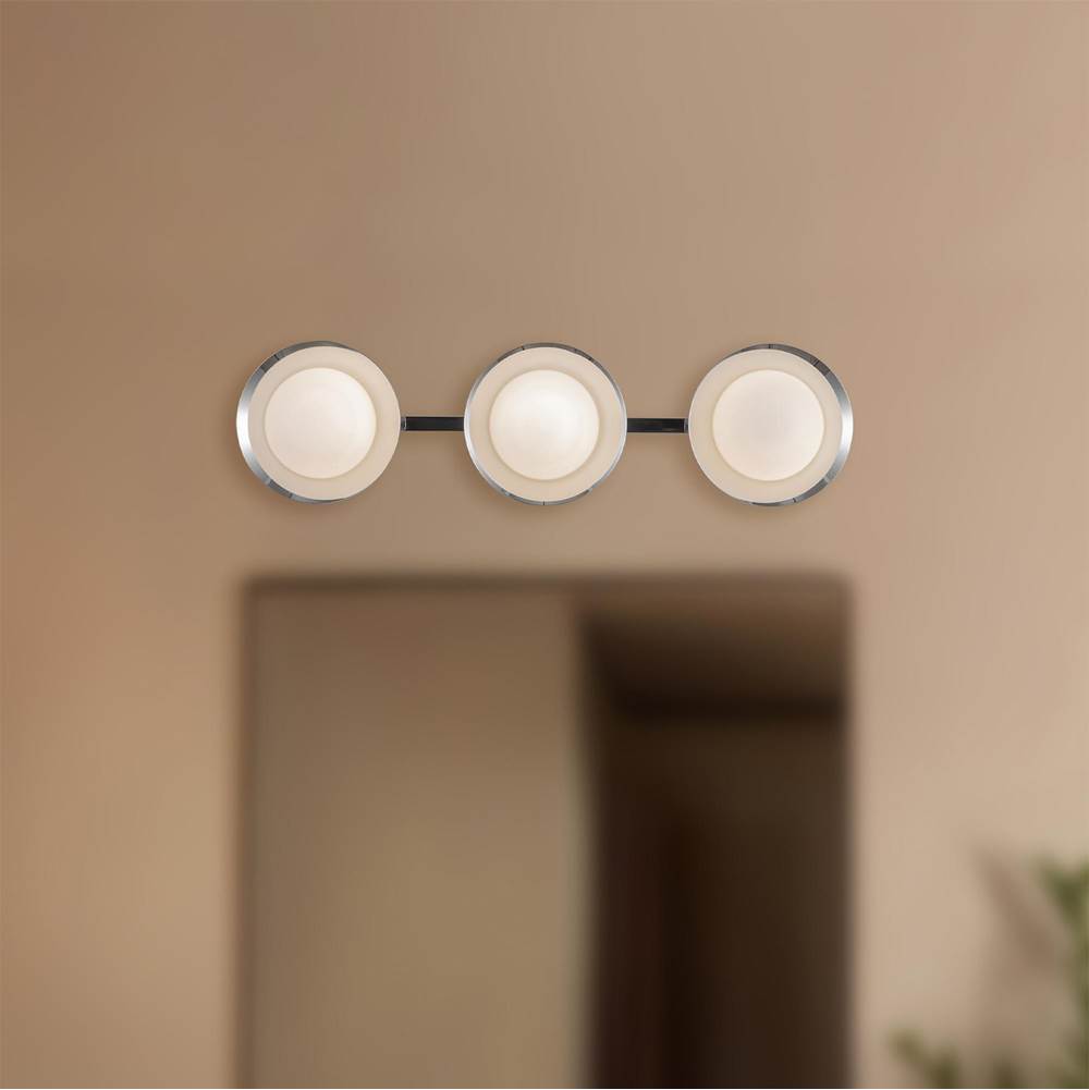 Kuzco VL77923-CH/OP Chrome,Opal Glass Cleo 23-in Chrome/opal Glass Led Vanity Light Image 2