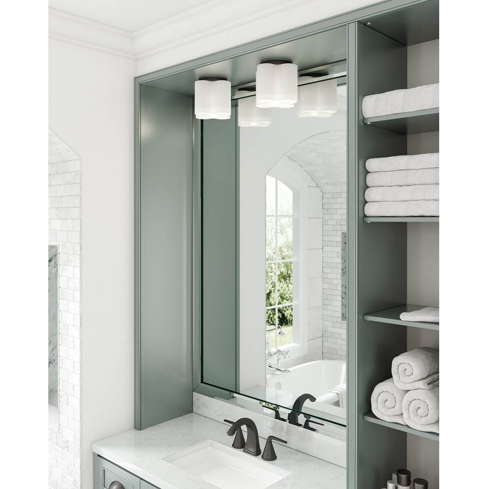 Kuzco Clover 9-in Brushed Gold/opal Glass Led Flush Mount
