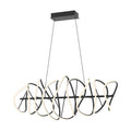 Kuzco CH96442-BK Black Collide 44-in Black Led Chandeliers Image 1