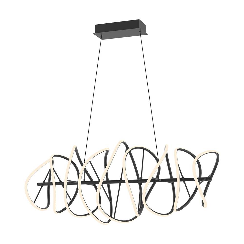 Kuzco CH96442-BK Black Collide 44-in Black Led Chandeliers Image 1