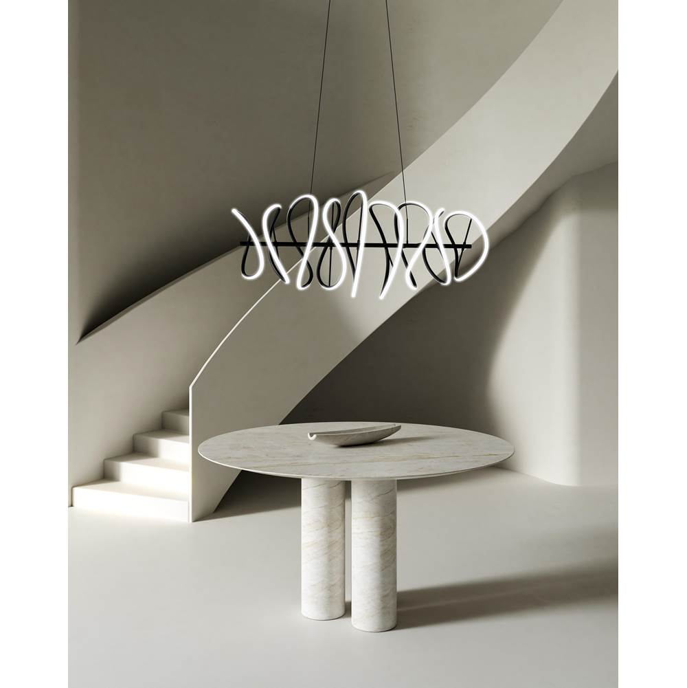 Kuzco Collide 44-in Black Led Chandeliers