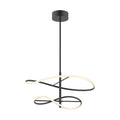 Kuzco PD96424-BK-UNV Black Collide 24-in Black Led Pendant Image 1