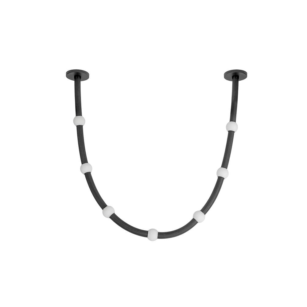 Kuzco Corda 7-ft Black/opal Glass Led Pendant