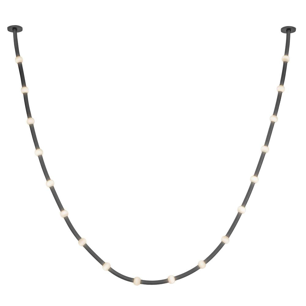 Kuzco PD39317-BK/OP-UNV-010-RT Black,Opal Glass Corda 17-ft Black/opal Glass Led Pendant Image 1