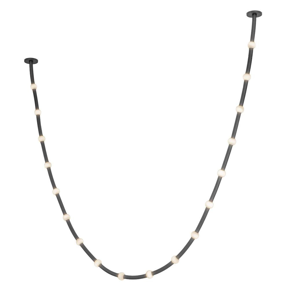 Kuzco PD39317-BK/OP-UNV-010-RT Black,Opal Glass Corda 17-ft Black/opal Glass Led Pendant Image 3