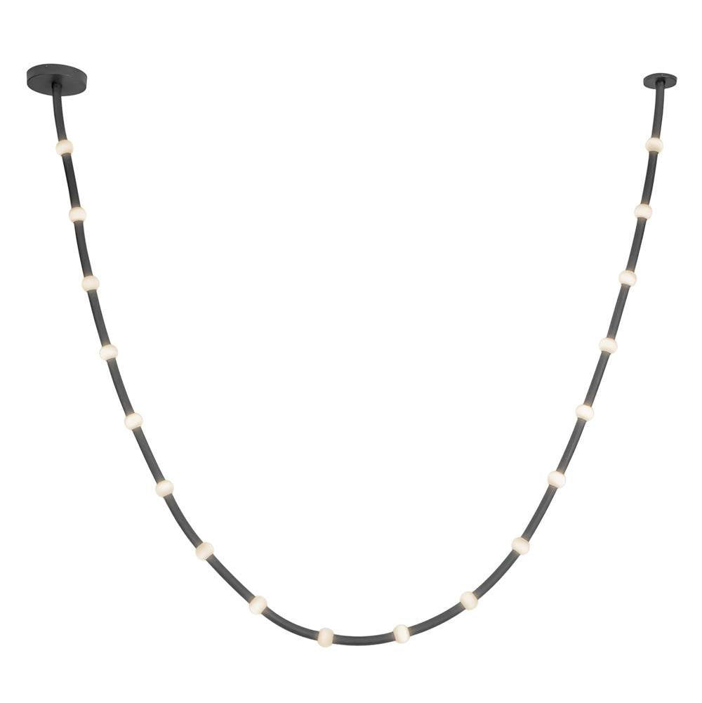 Kuzco PD39317-BK/OP-UNV-010 Black,Opal Glass Corda 17-ft Black/opal Glass Led Pendant Image 1