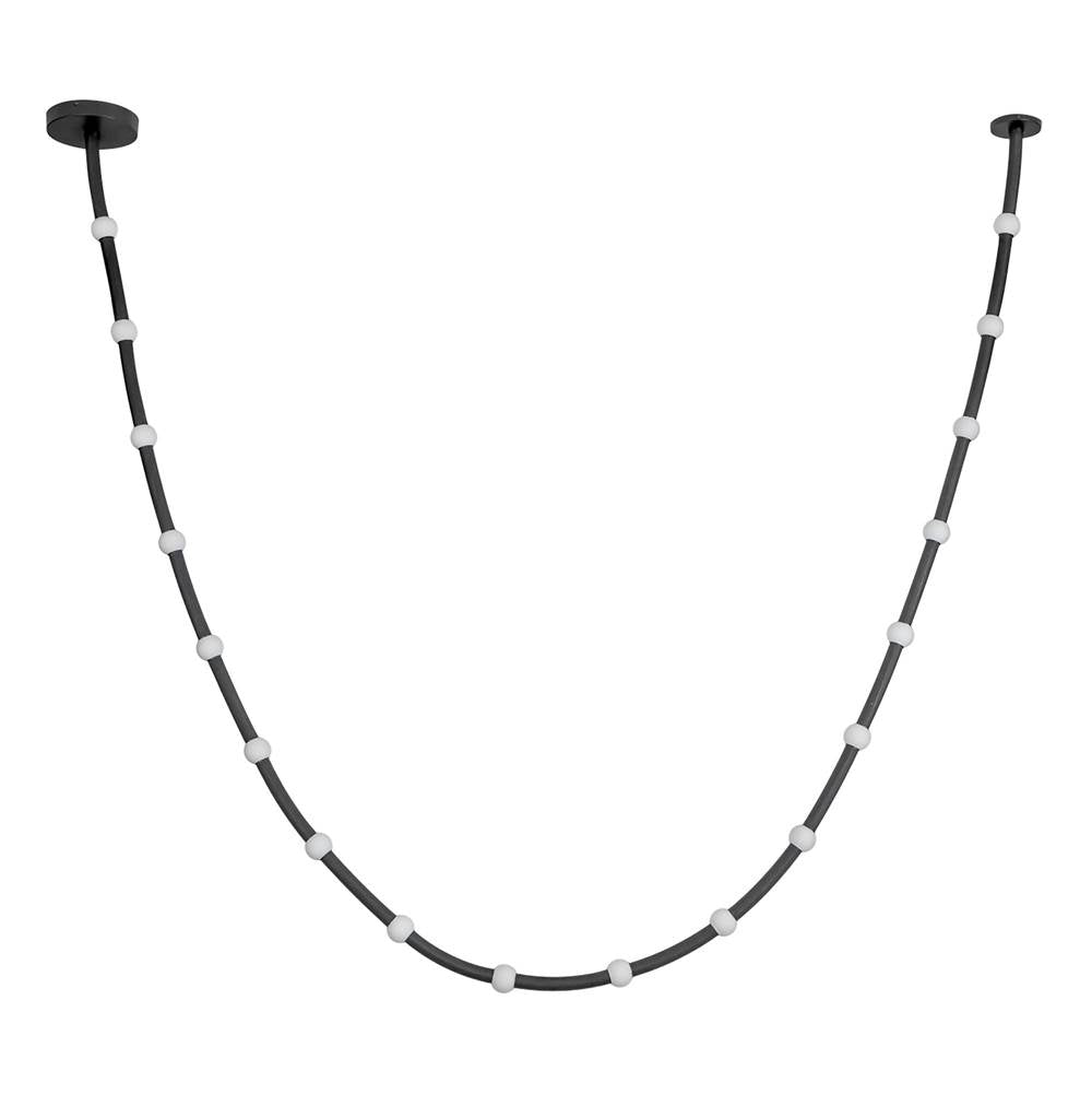 Kuzco Corda 17-ft Black/opal Glass Led Pendant