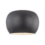 Kuzco Croft 14-in Black/white Led Flush Mount