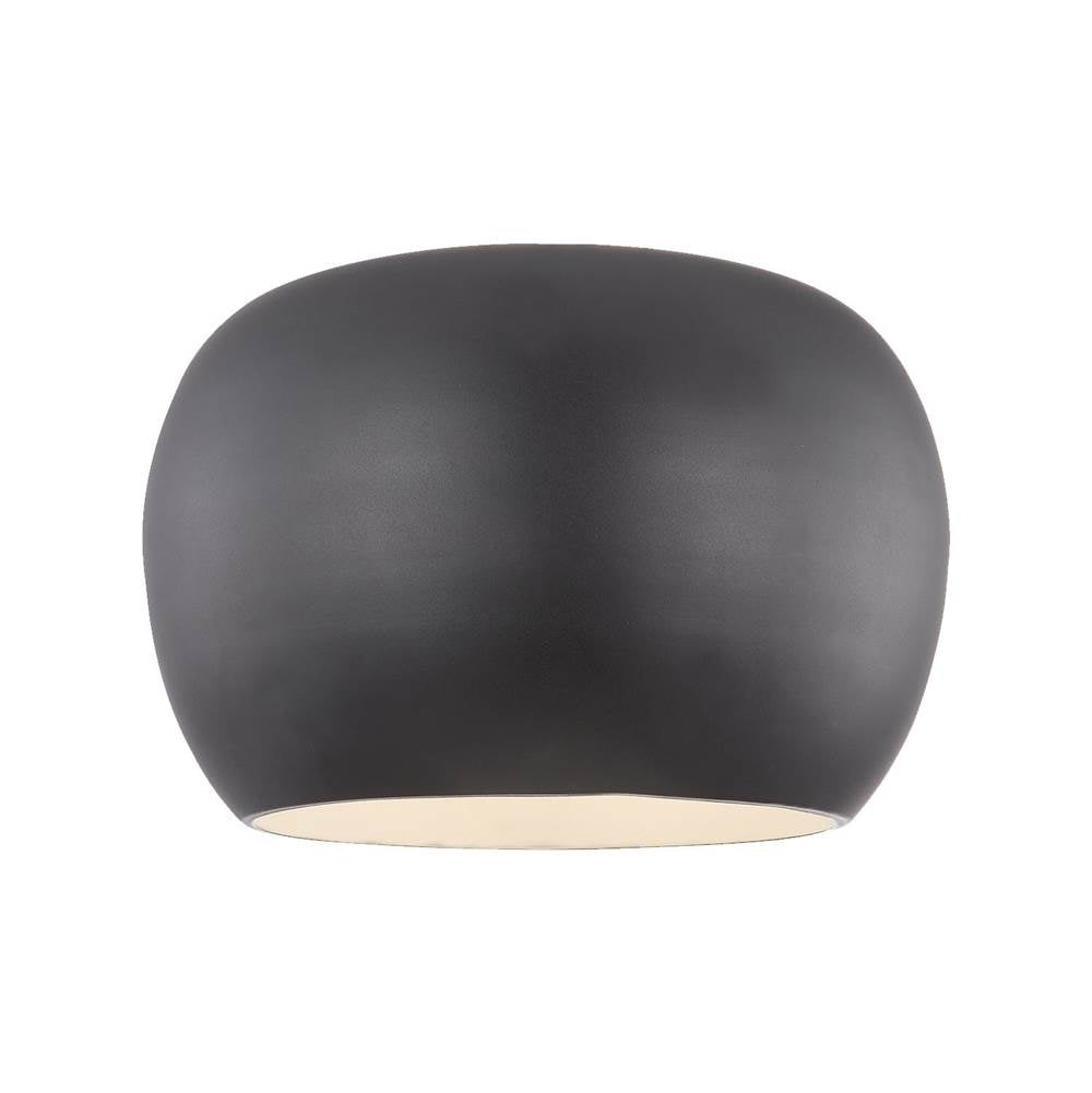 Kuzco Croft 14-in Black/white Led Flush Mount