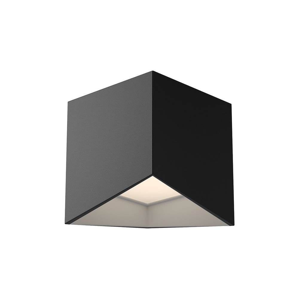 Kuzco Cubix 5-in Black/white Led Flush Mount